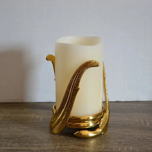 Vtg Partylite Brass Candle  Holder - Picture 1 of 8